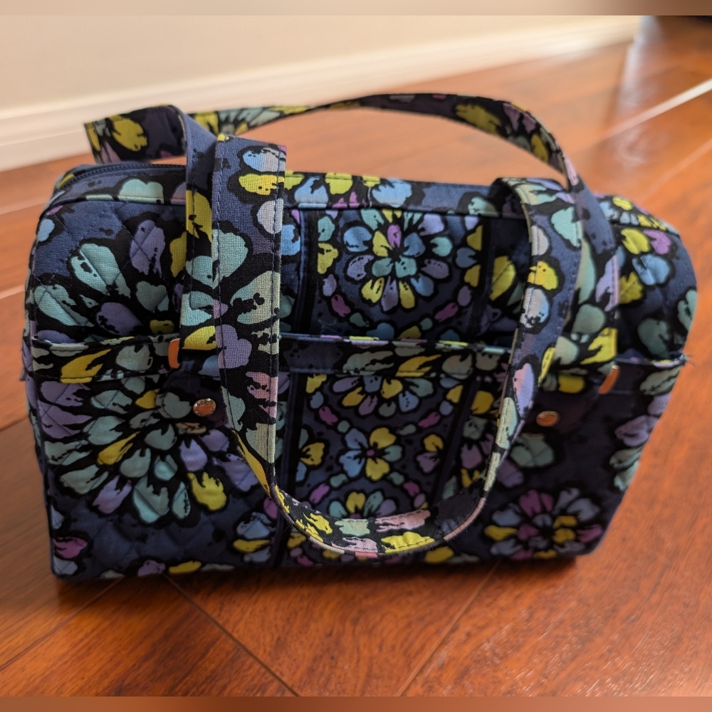 Vera Bradley Blue Floral Cosmetic Bag